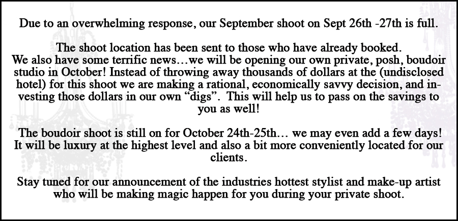 boudoir photography hotel marathon update sold out